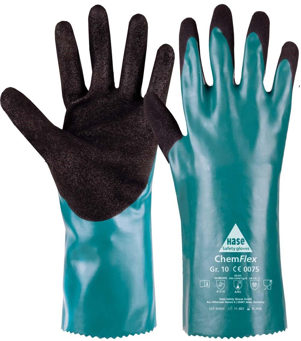 CHEMFLEX 30, Chemikalienschutzhandschuh Typ B, Nylon/Nitril Kat. III, Gr. 11