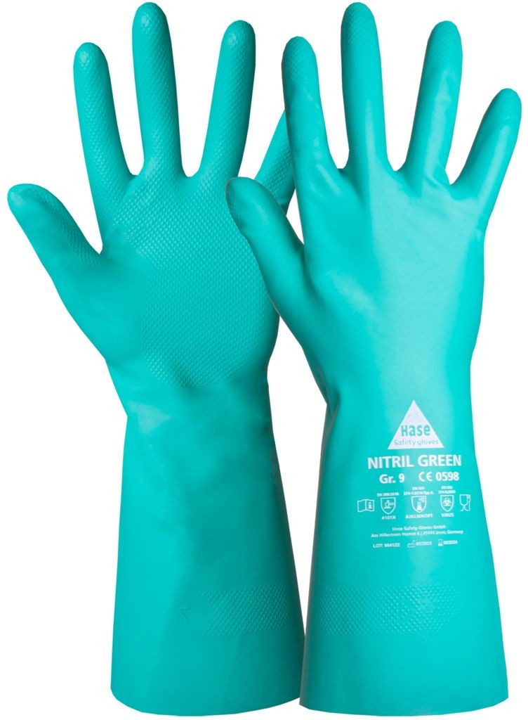 NITRIL GREEN Chemikalienschutzhandschuh  Kat III Gr.10
