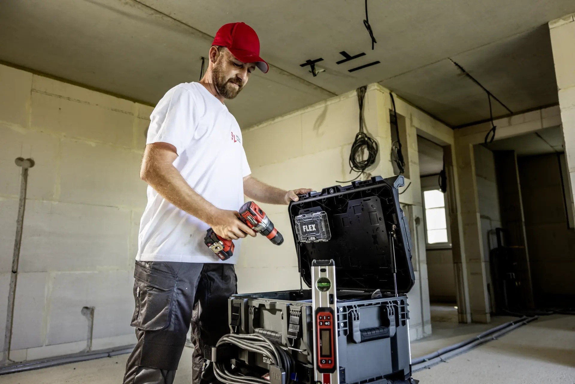 Flex TK-L SP SET-1 Transportkofferset 1 - Trolley mit abnehmbarem Teleskopgriff