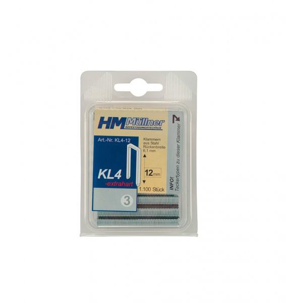 Klammern, Serie 4, L: 12 mm, 1.100 St pro Packung