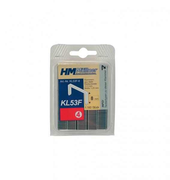 Klammern, Serie 53F, L: 10 mm, 600 St pro Packung