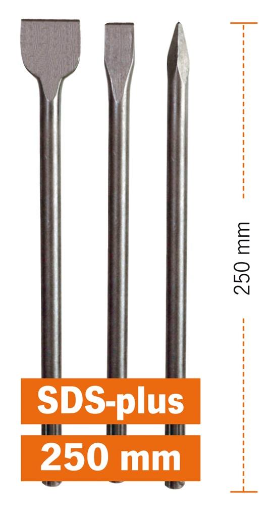 Meissel-Satz 3tlg. ECO SDS-plus 250 mm
