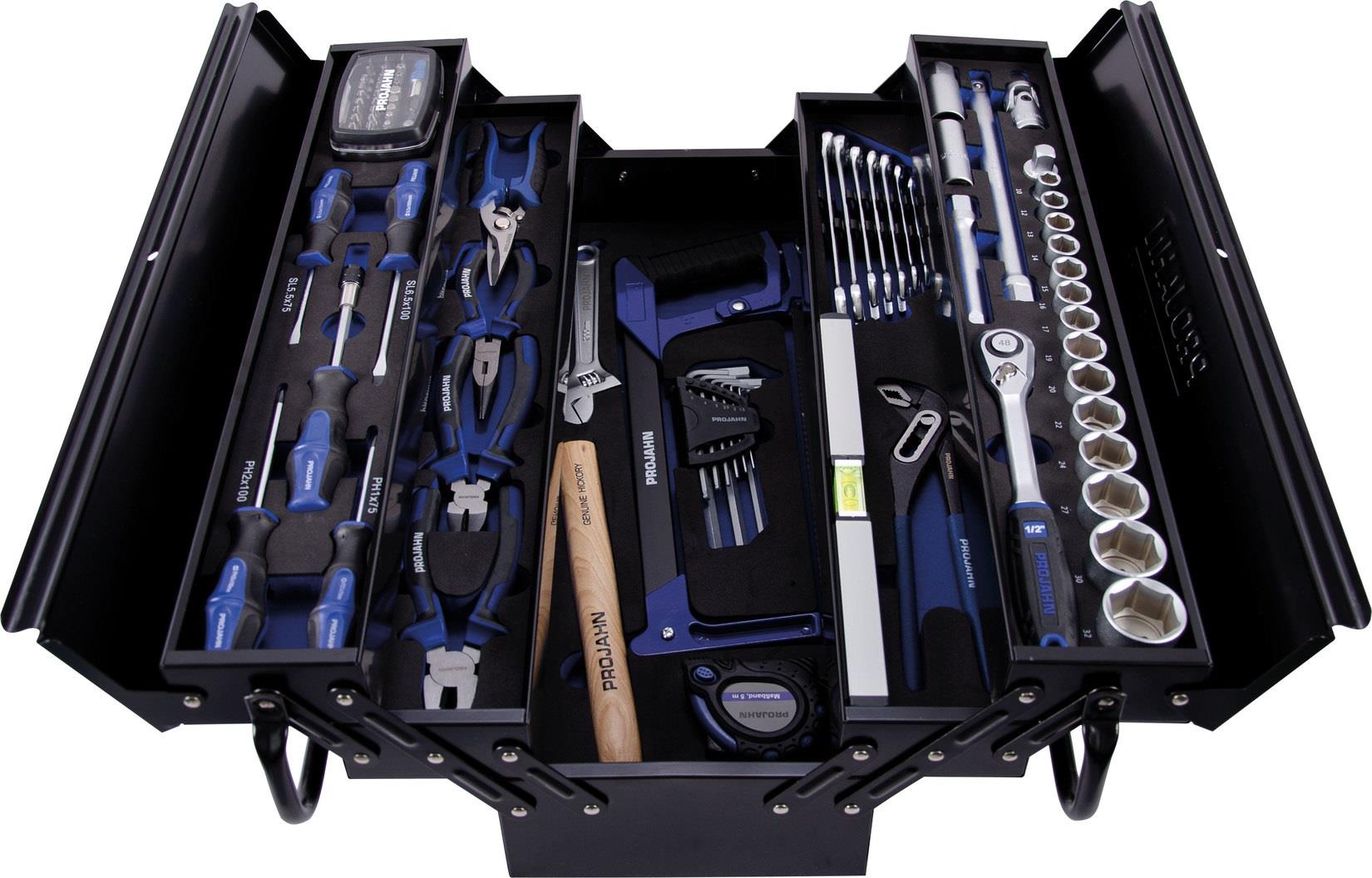 PROFICRAFT Werkzeugkasten METALL 84tlg. (12,5+ 1/2") PROFICRAFT Werkzeugkasten METALL 84tlg. (12,5+ 1/2")