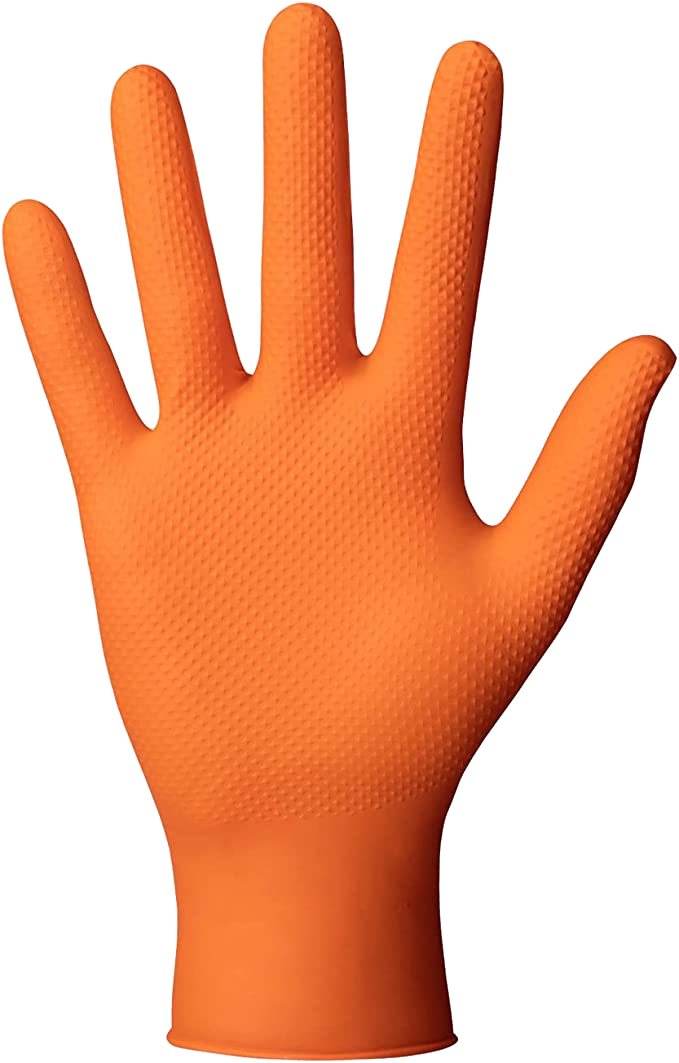 StellarGrip Orange Einweghandschuh aus Nitril Gr. S