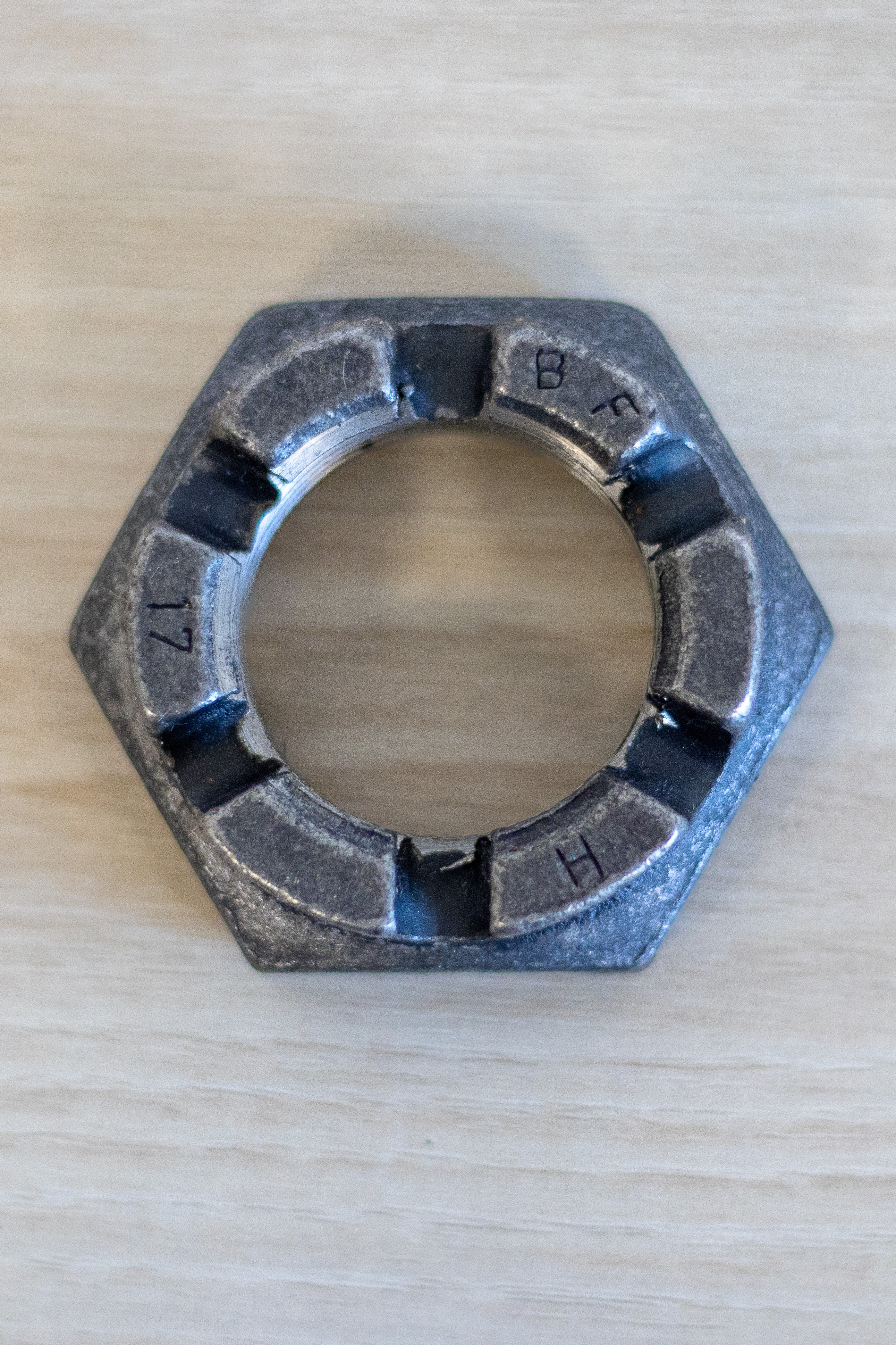 DIN 937 17 H blank M 27 VE = Kronenmuttern, niedrige Form