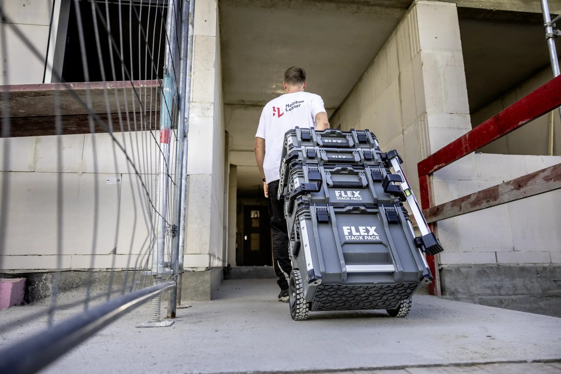 Flex TK-L SP SET-1 Transportkofferset 1 - Trolley mit abnehmbarem Teleskopgriff