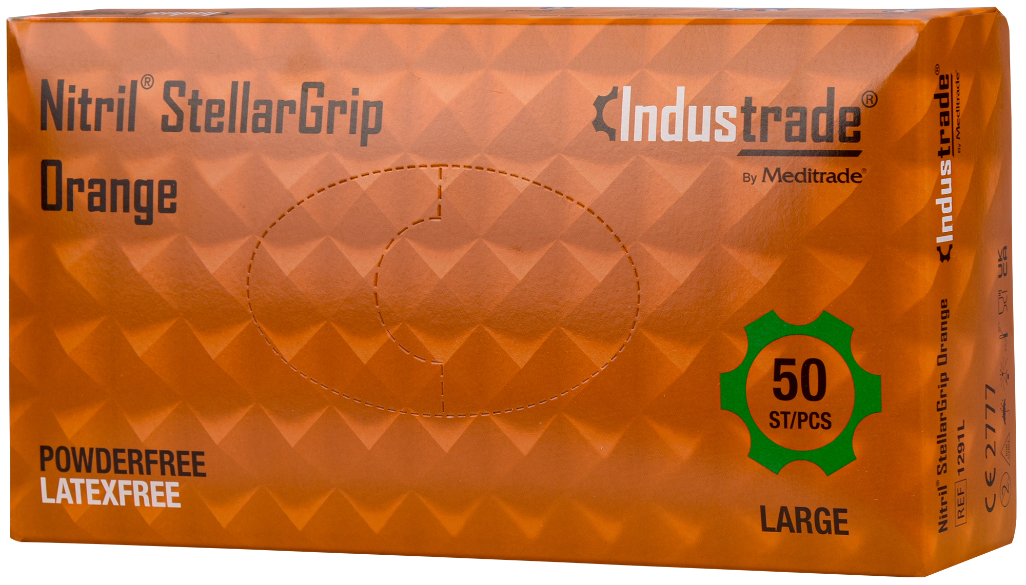 StellarGrip Orange Einweghandschuh aus Nitril Gr. S