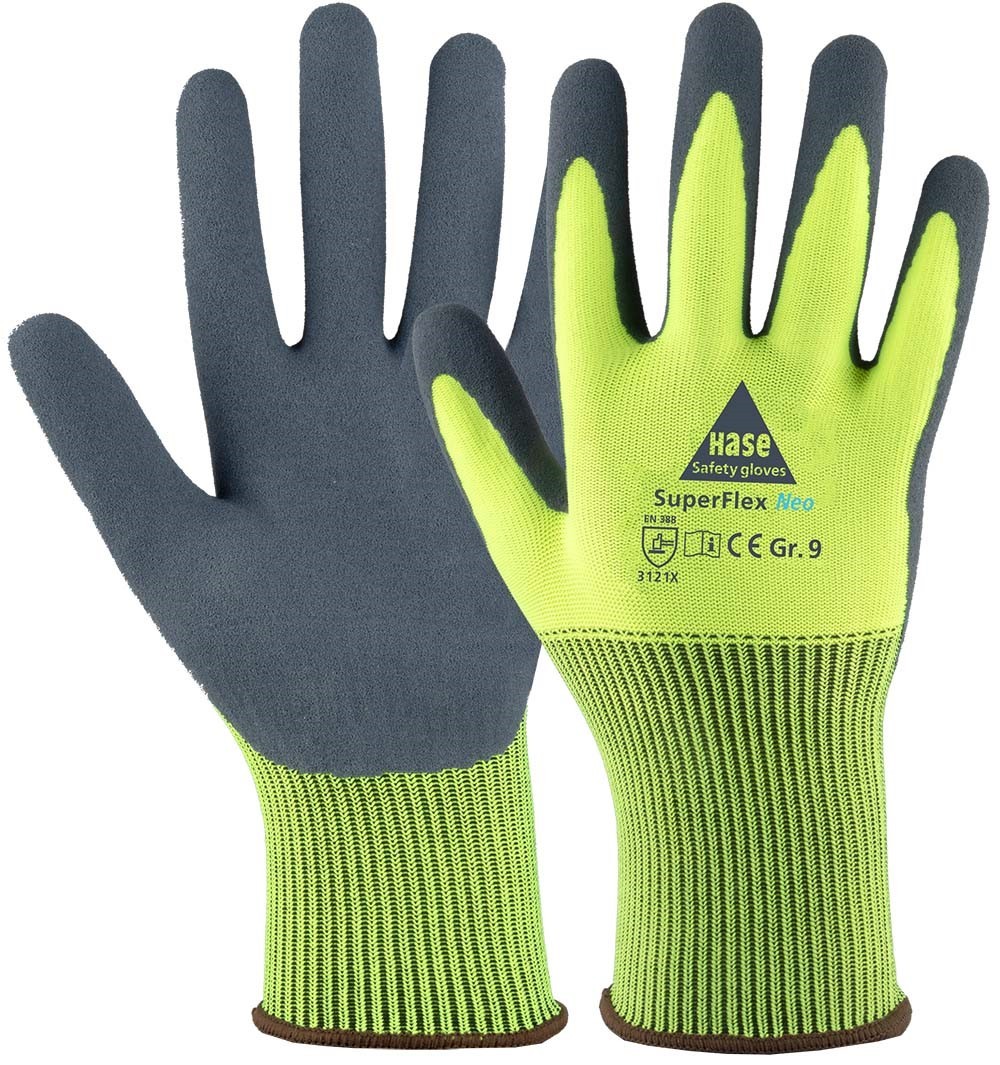 SUPERFLEX NEO, assembly glove made of polyester/ latex foam Cat. II, Size 9