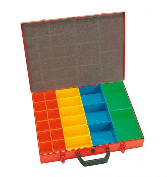 Universal-Sortimentskoffer mit 23 Einsätzen 450x68x345  Stahlblech