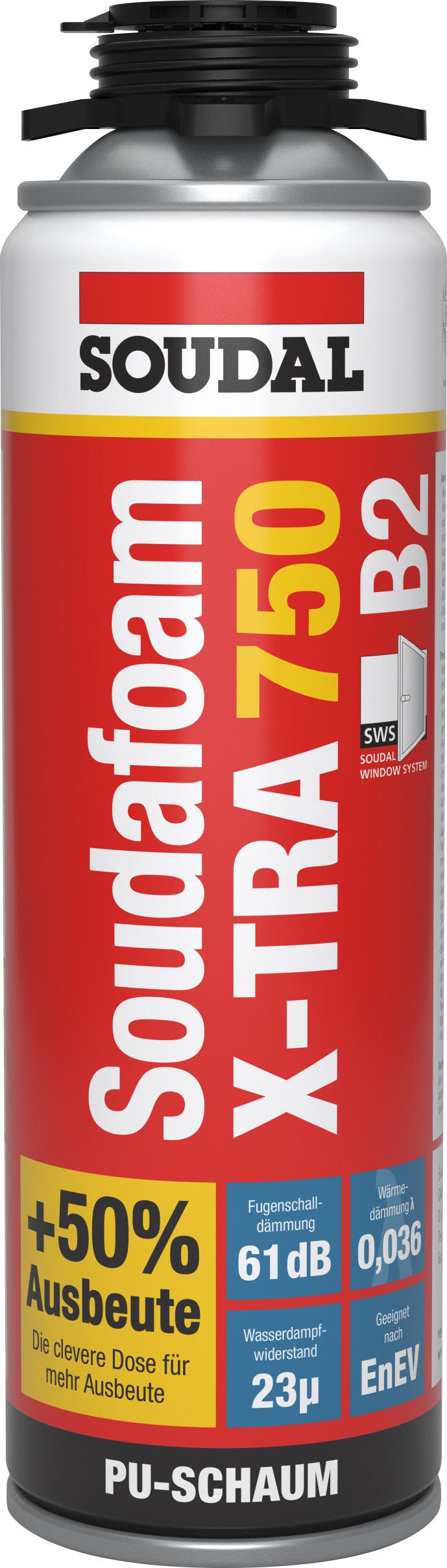 Soudal Pistolenschaum Soudafoam GUN X-tra750 B2 500ml