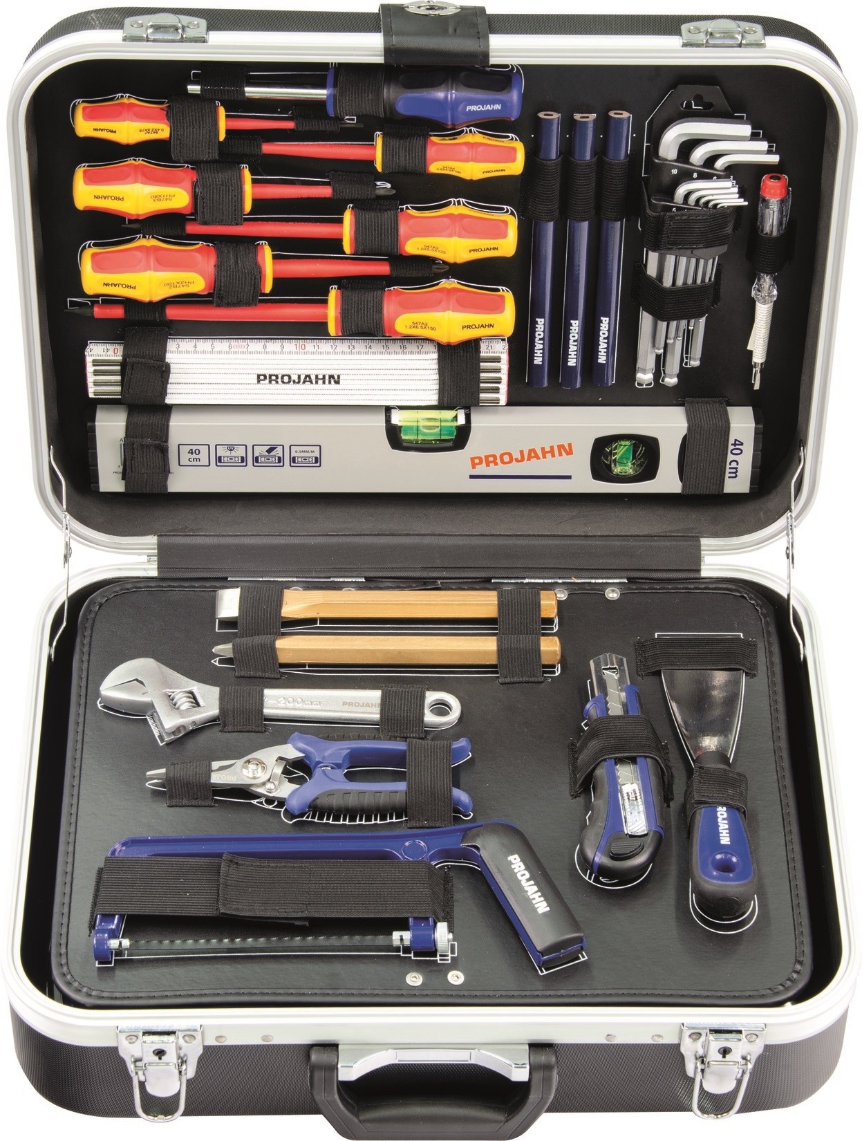 PROFICRAFT Werkzeugkoffer ELEKTRO 128-tlg. (12,5 + 1/2")
