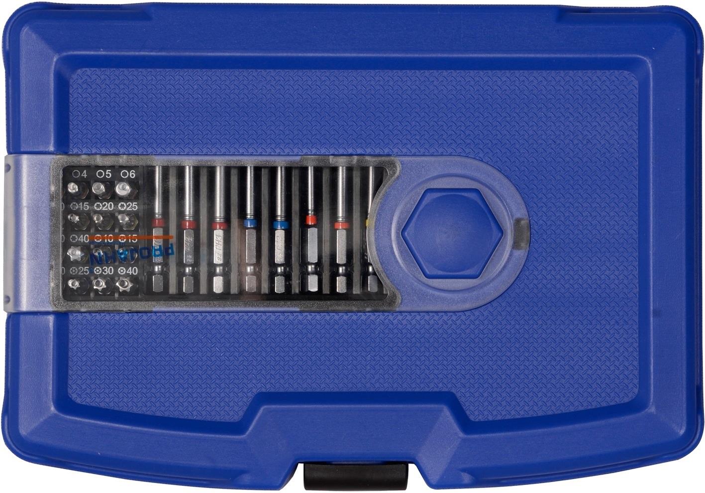 Bit Box mit markierten Bits 60tlg inkl. Ratschenschraubendreher mit Bitfach 6,3 (1/4")