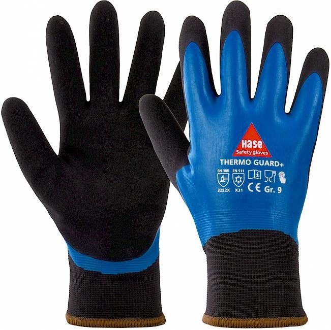 THERMO GUARD +  Winter-/Montagehandschuh Latex/Latexschaum Kat II blau/schwarz Größe 11