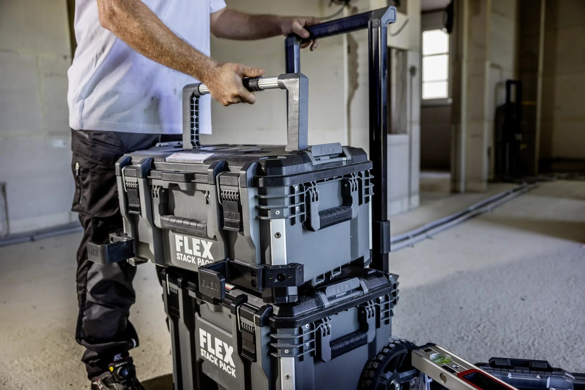 Flex TK-L SP SET-1 Transportkofferset 1 - Trolley mit abnehmbarem Teleskopgriff