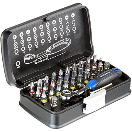 Bit Box mit markierten Bits und Umschaltknarre XS (1/4" 33 teilig) Bit Box mit markierten Bits und Umschaltknarre XS (1/4" 33 teilig)