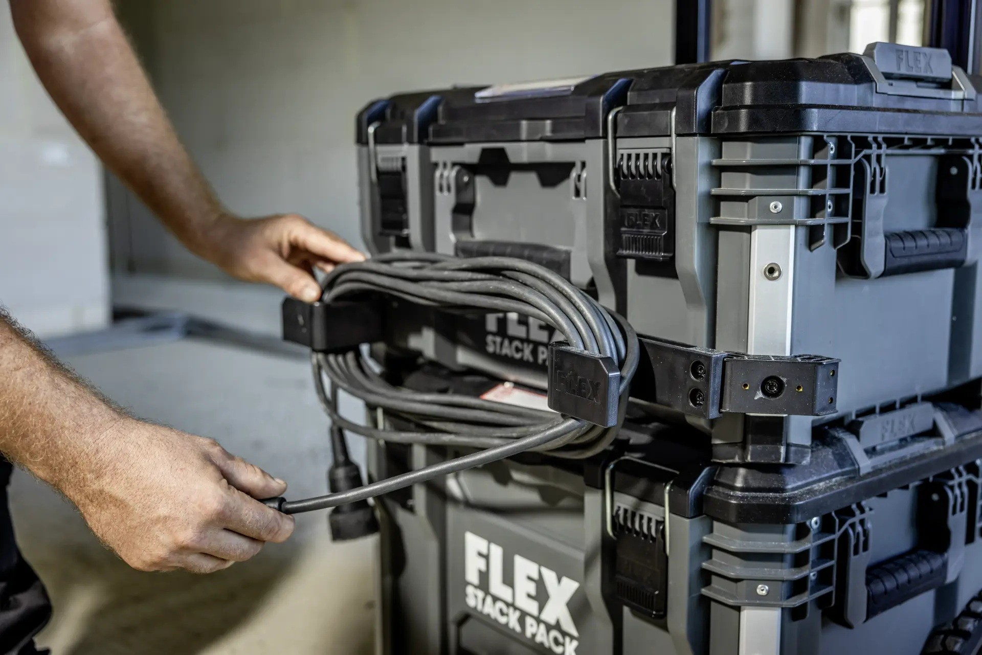 Flex TK-L SP SET-1 Transportkofferset 1 - Trolley mit abnehmbarem Teleskopgriff